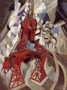 Delaunay, Robert Eiffel Tower  Red tower oil painting artist